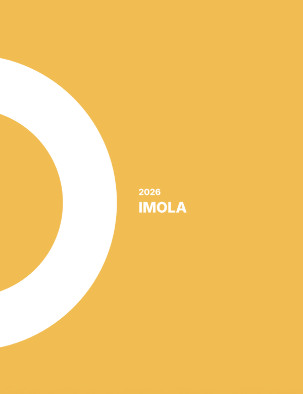 Yellow cover of the Imola general catalogue